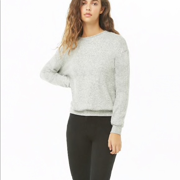 Forever 21 marled lace up top - Picture 1 of 3